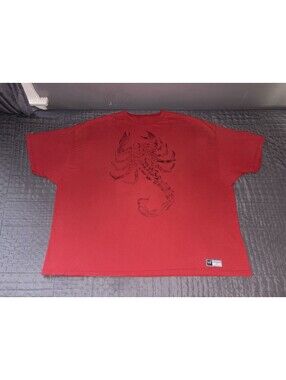 Authentic 2014 Sting WWE Scorpion T Shirt Red distressed Size 5XL